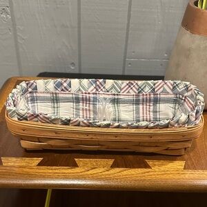 Plaid Lined Longaberger Basket